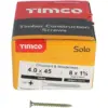 Timco Wood Screw Pozi Drive Head YZP 4 x 45mm Box of 200