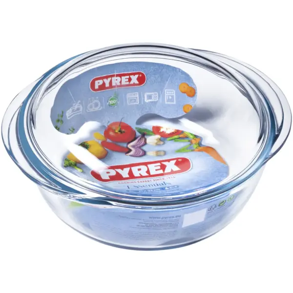 COR0257 Round Casserole Clear 1.3Ltr