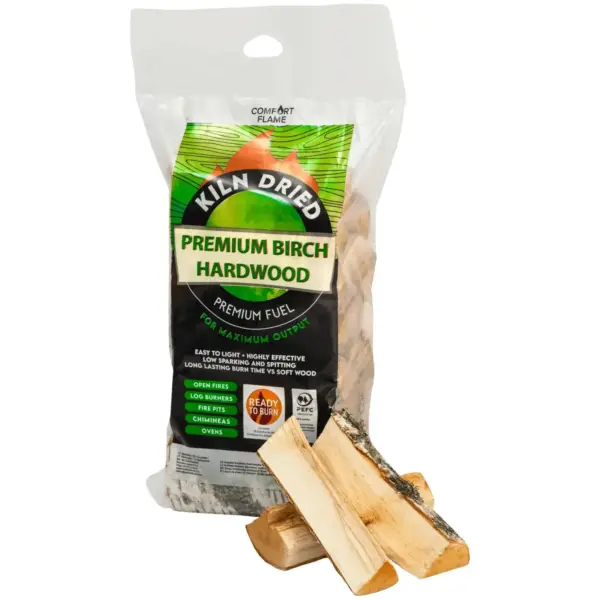 Kiln Dried Birch Logs 20 Litre Bag