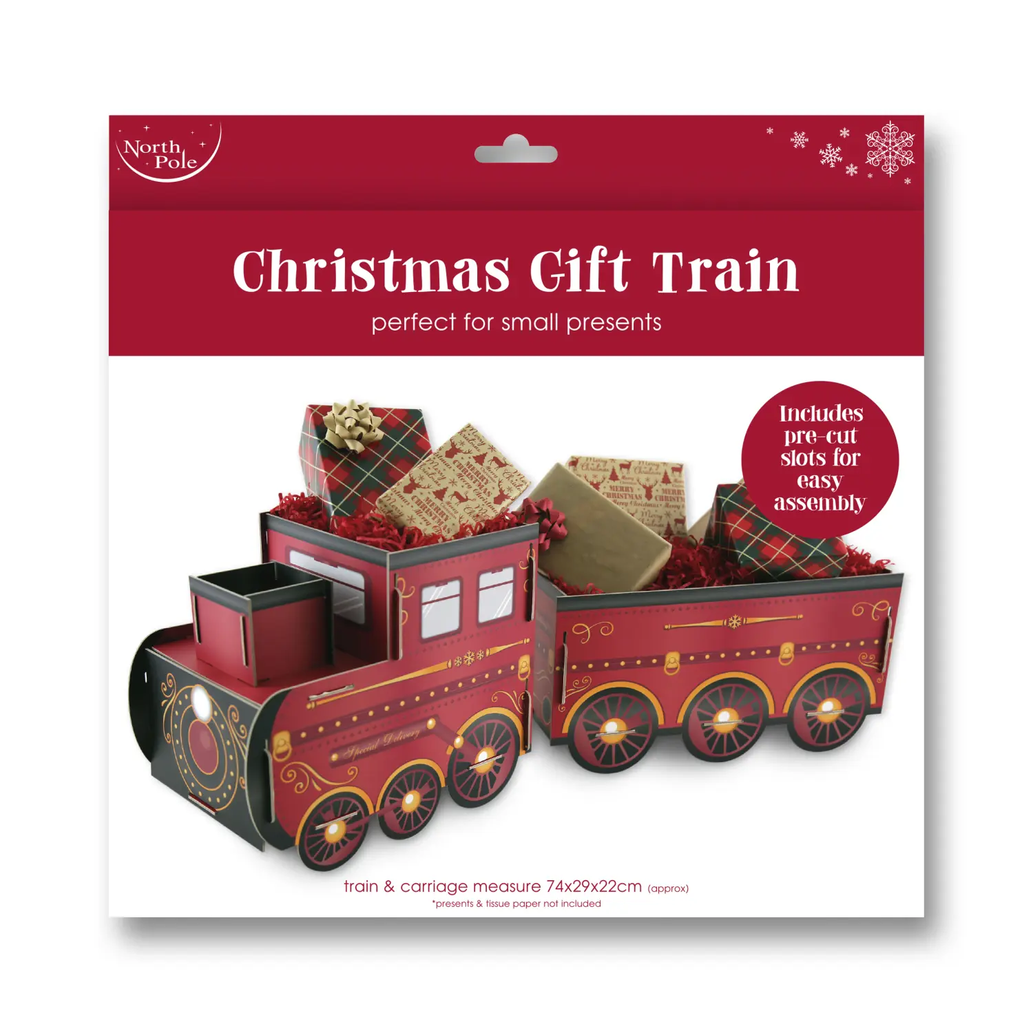 Xmas Present Train 74x29x22cm