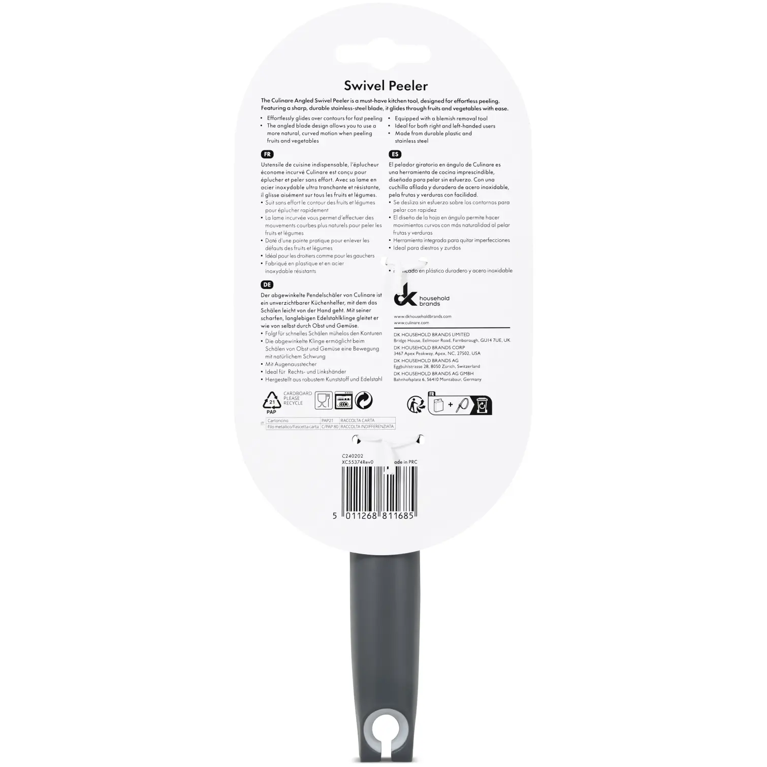 Culinaire Swivel Peeler Angled