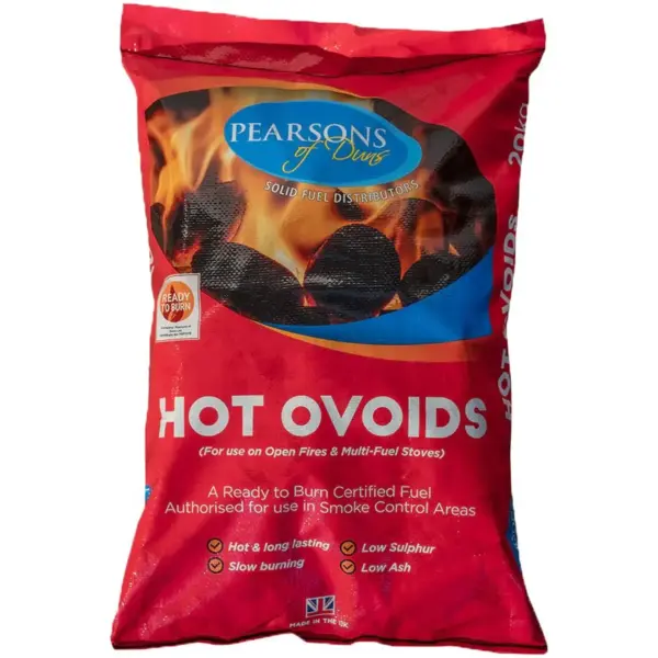 Pearsons Of Dunns Hot Ovoids Smokeless Fuel 20kg