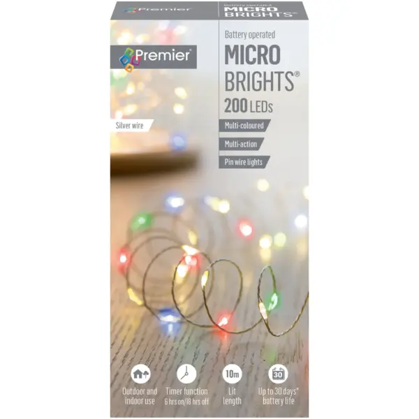 Premier 200 LED MicroBrights Multi-Colour