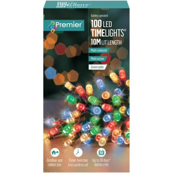 Premier 100 LED Timelights Multi-Colour