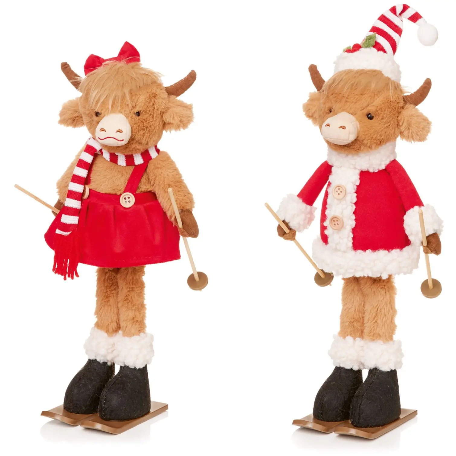 Premier Standing Highland Cow & Skis