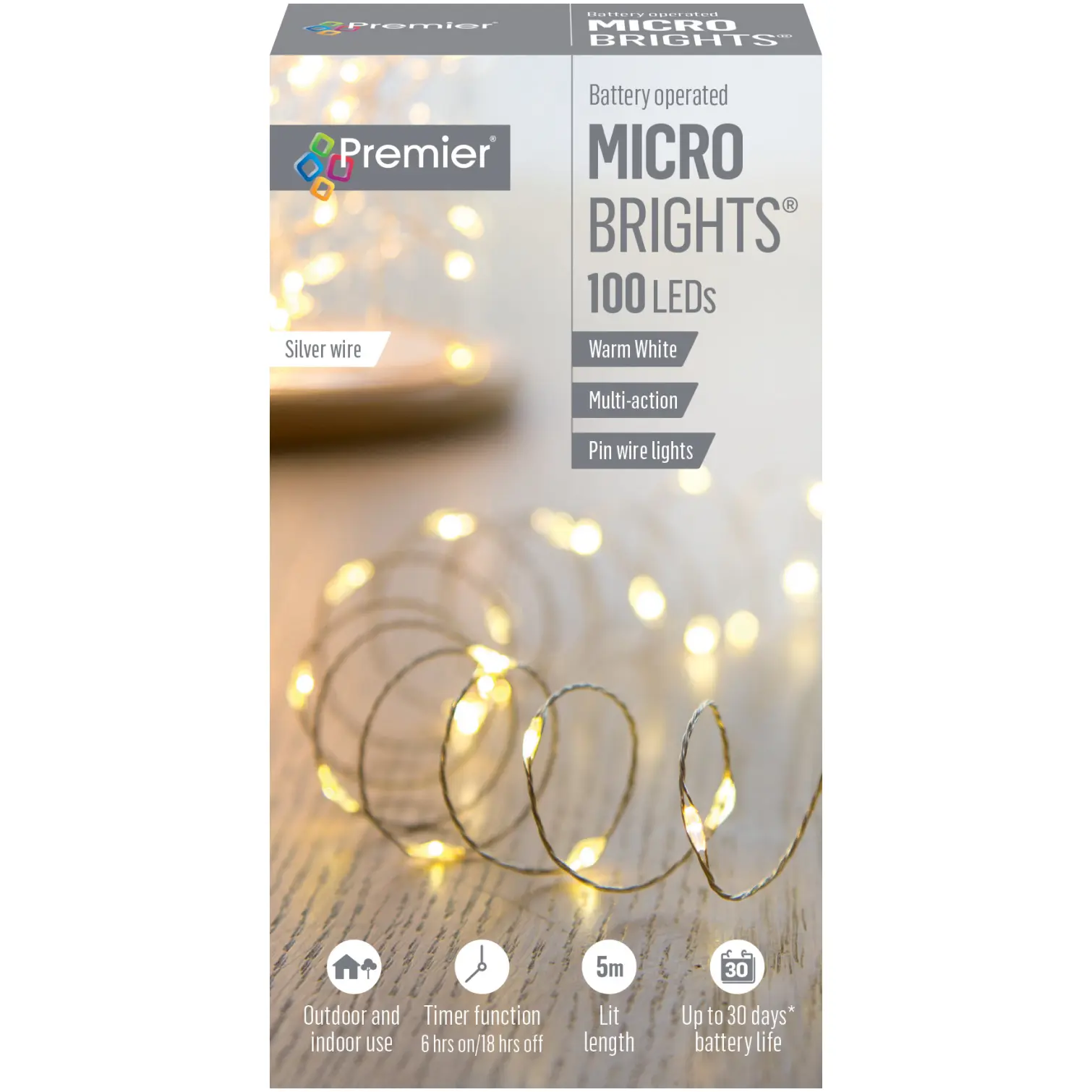 Premier 100 LED MicroBrights Warm White