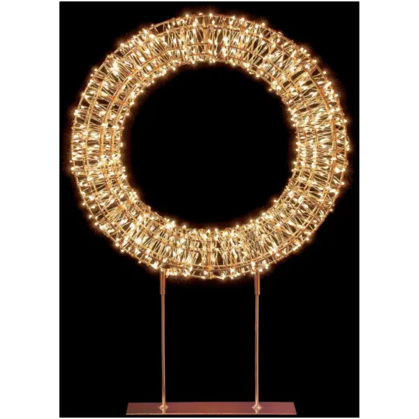 Premier Gold Table Top Wreath Twinkling LED 45cm
