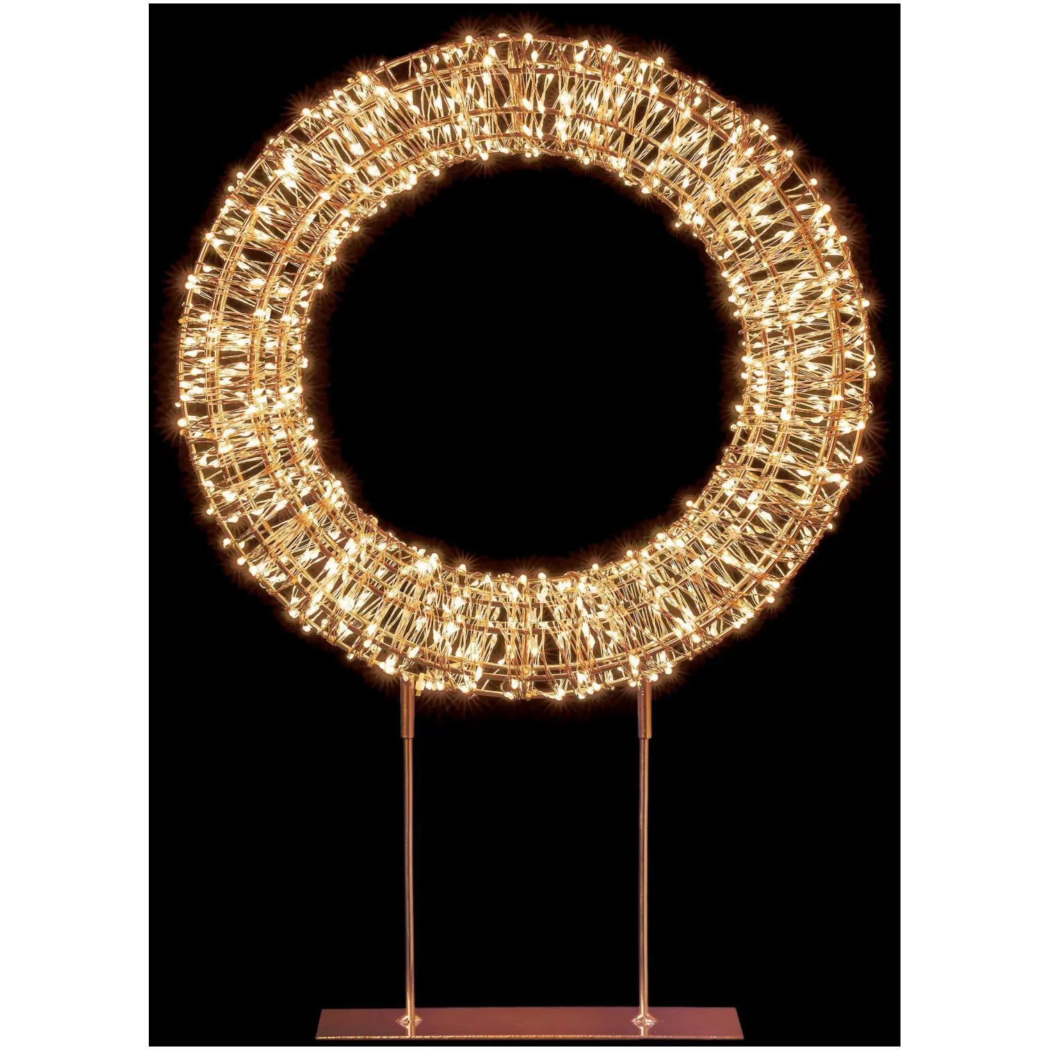 Premier Gold Table Top Wreath Twinkling LED 45cm