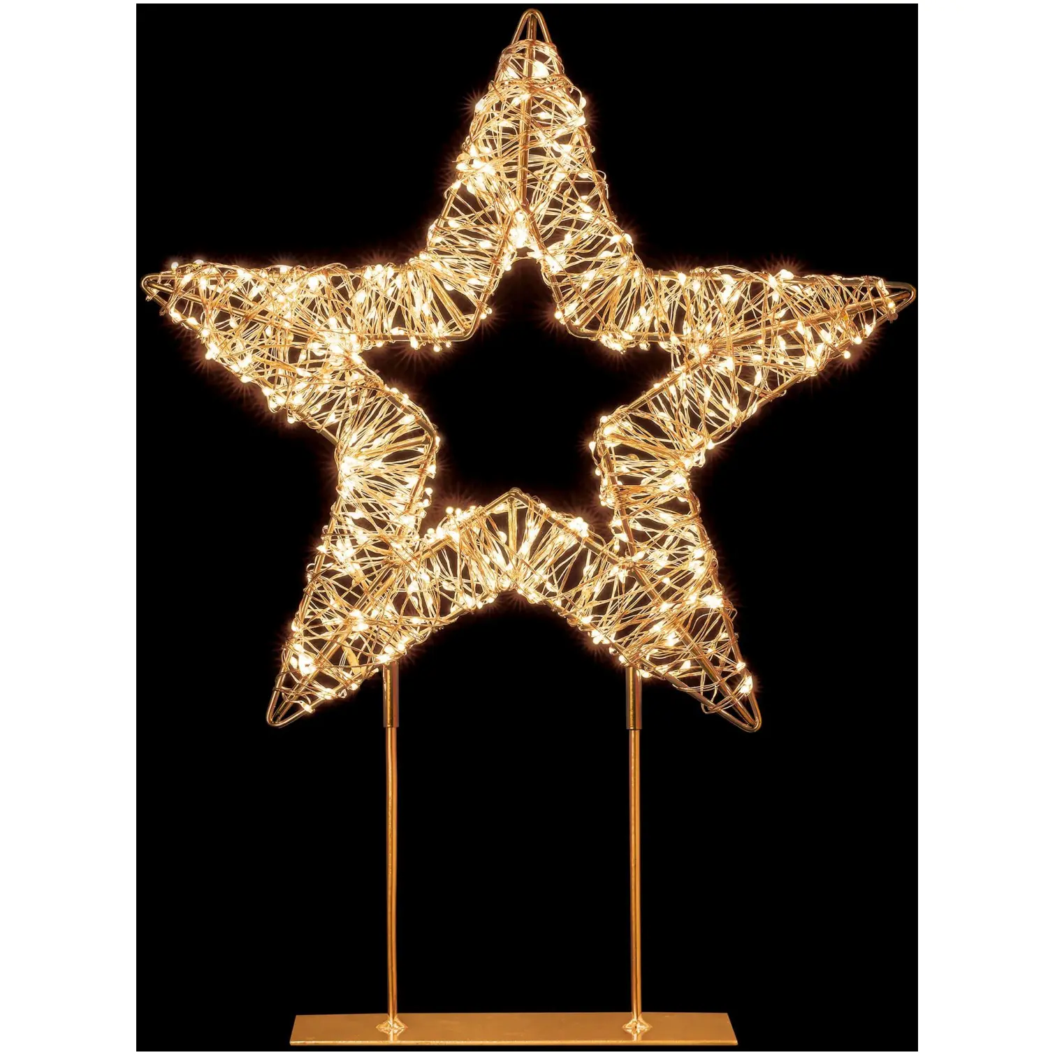 Premier Gold Table Top Star Twinkling LED 45cm