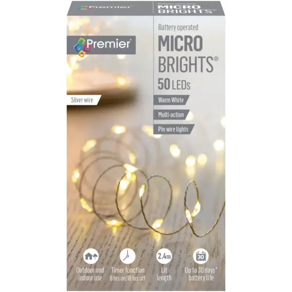 Premier 50 LED MicroBrights Warm White