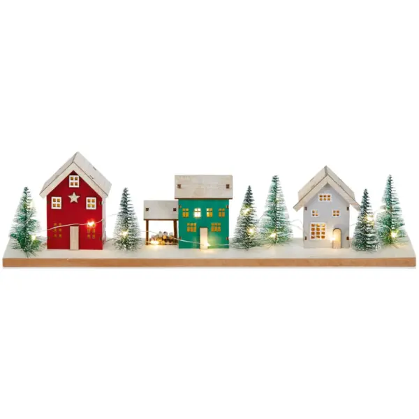 Premier Lit Wooden House Scene 40cm Battery Operated
