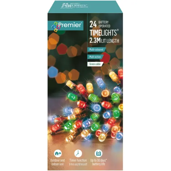 Premier 24 LED TimeLights Multi-Colour