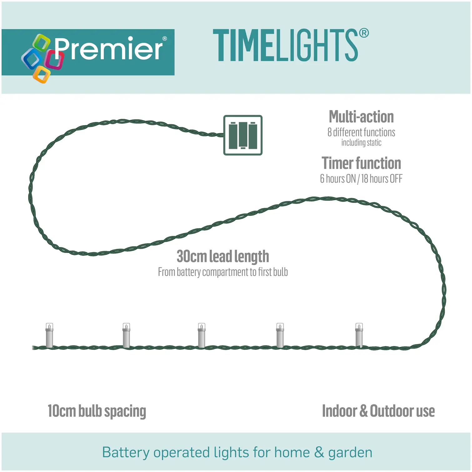 Premier 24 LED TimeLights Multi-Colour