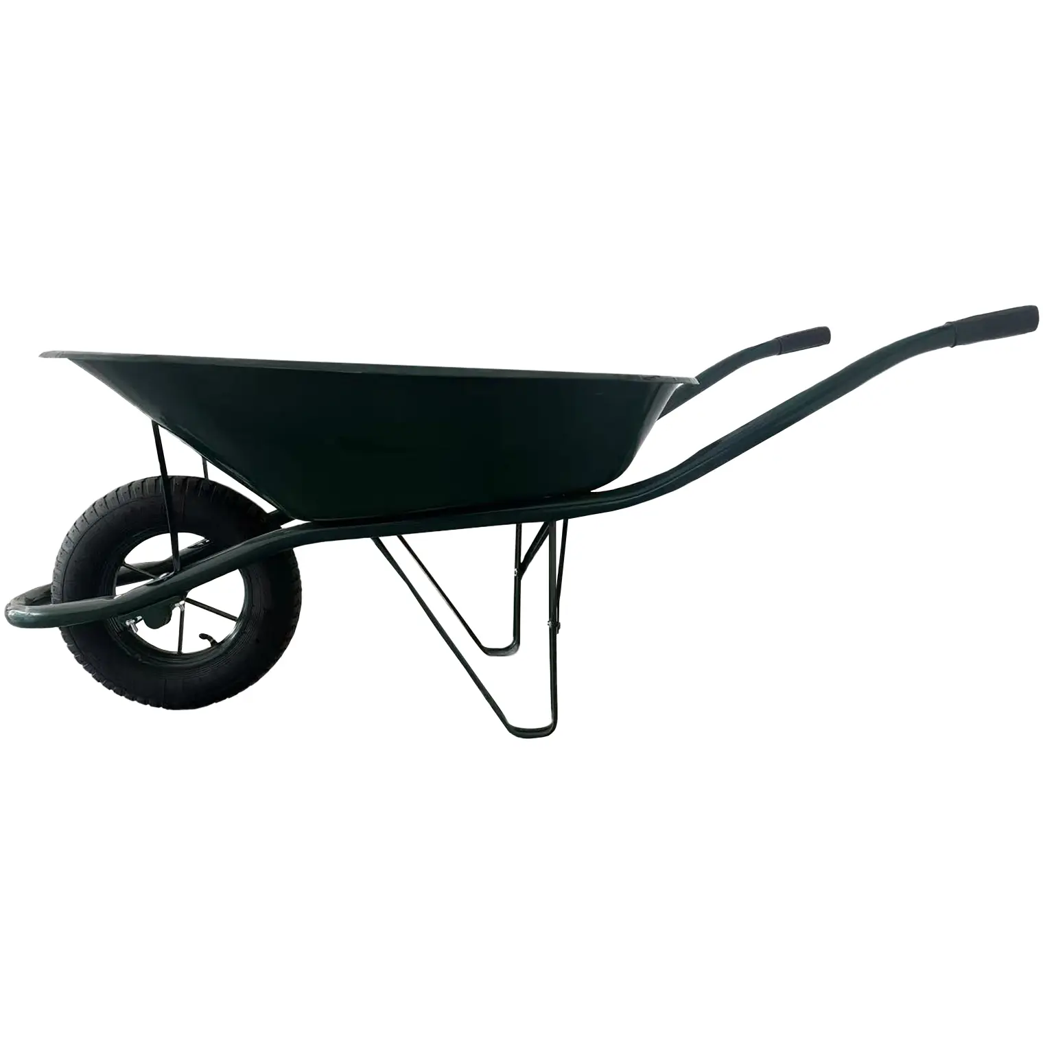 QZH0001_1 Pro Gardener Heavy Duty Wheelbarrow Green 85 Litre Capacity