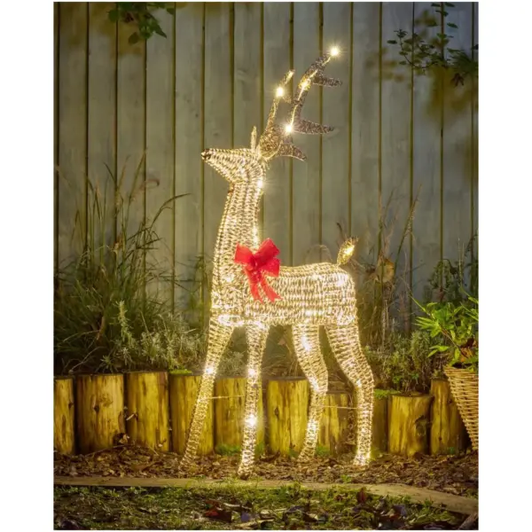 Three Kings GlitterTwist Gold Reindeer 95cm