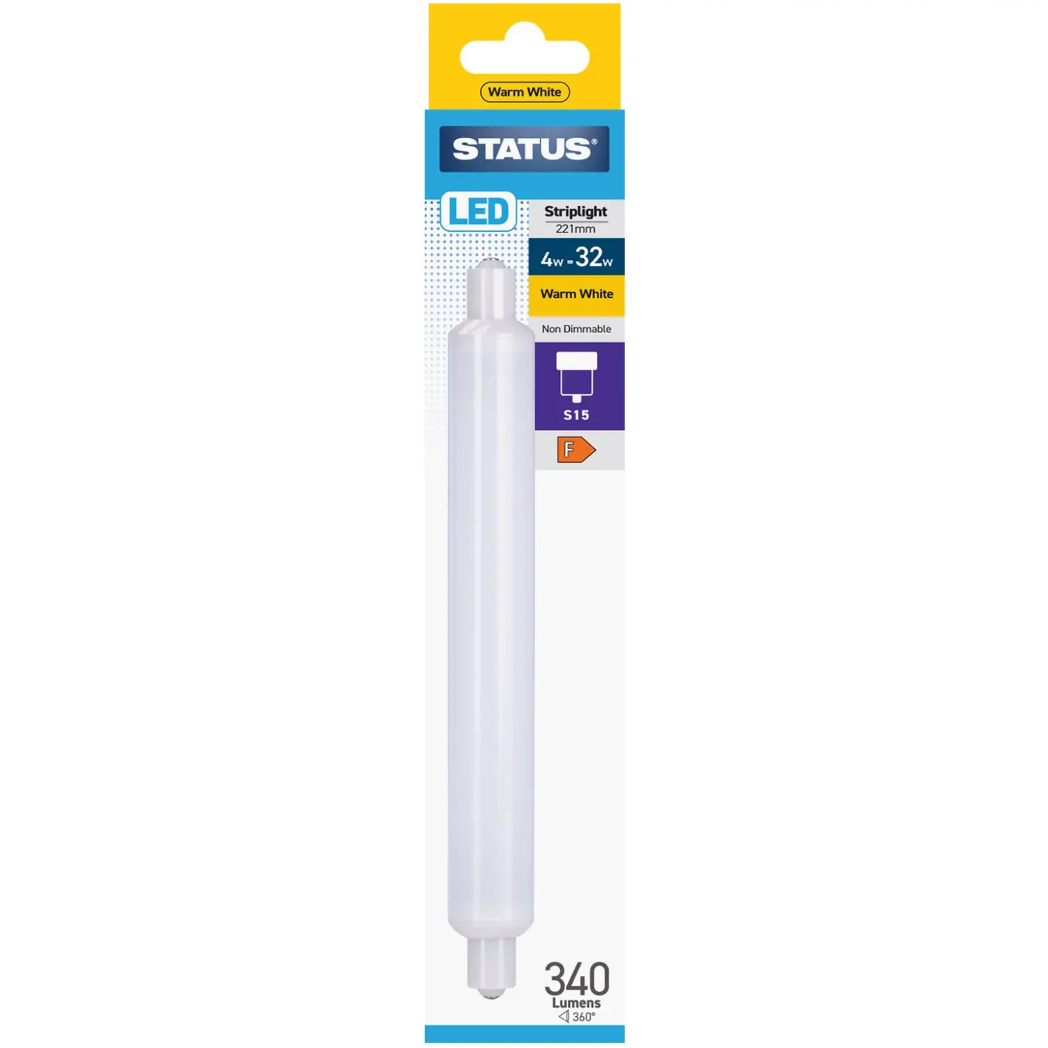 STT4001 Status 4/24w 221mm Strip Light Opal