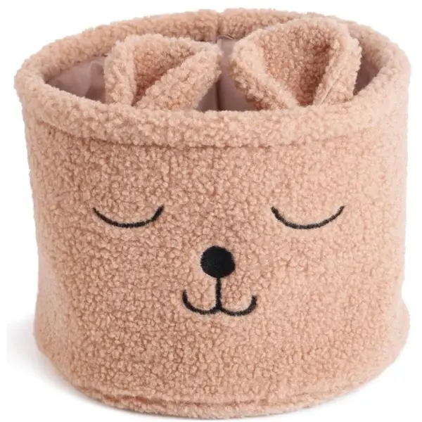 TEL0319 Blue Canyon Teddy Storage Basket Brown 25x25x20cm