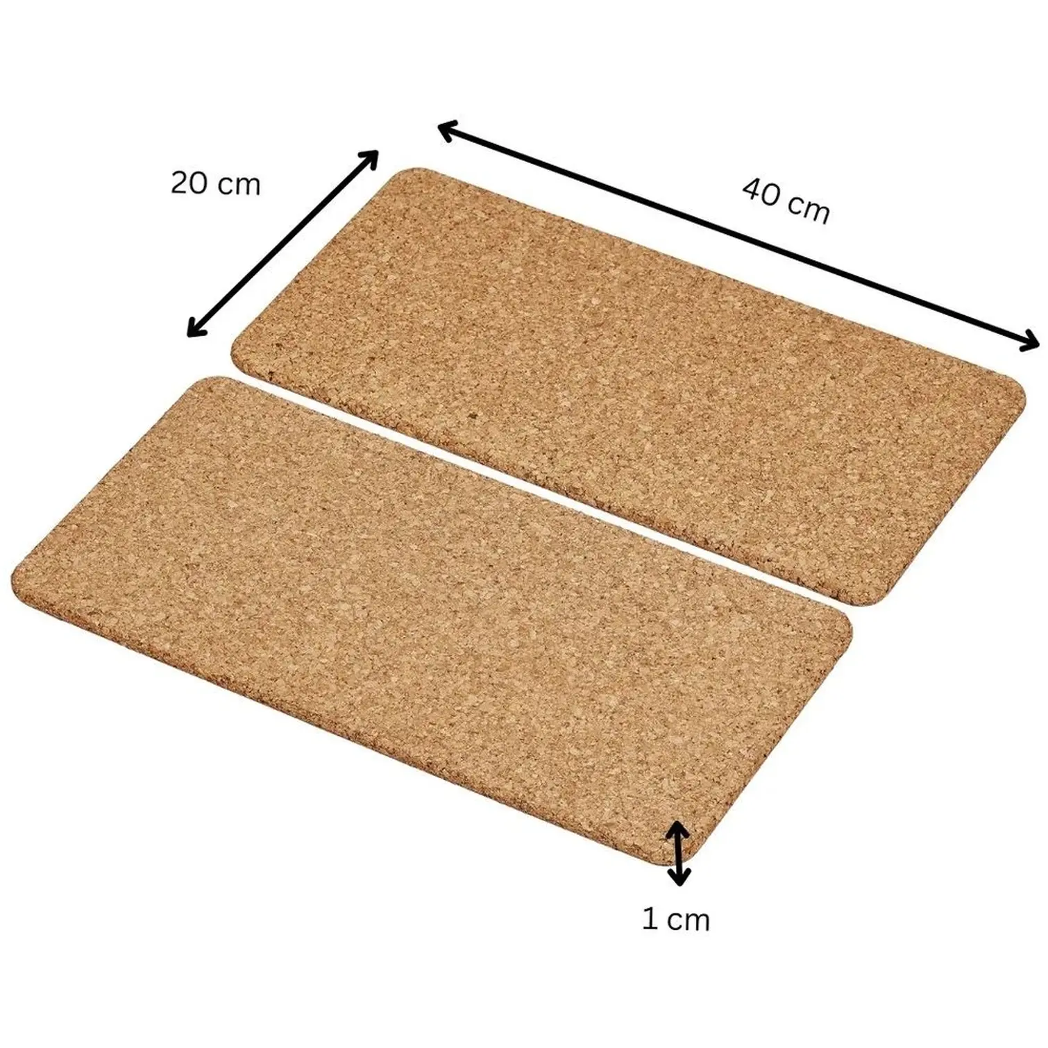 TLA0431_2 Tala Rectangular Cork Hot Pot Stands 2 Pack