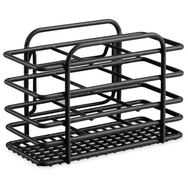 CSA0014 Casa&Casa Wire Coated Cutlery Holder Black