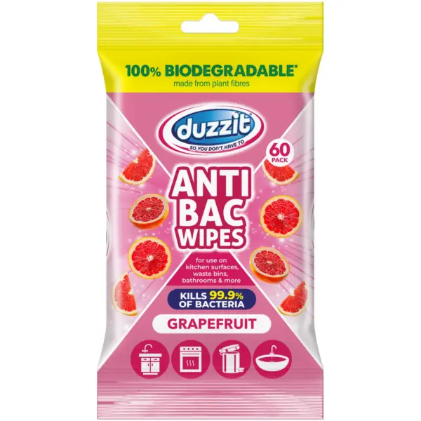 OFO0021 Duzzit Biodegradable Anti Bac Wipes