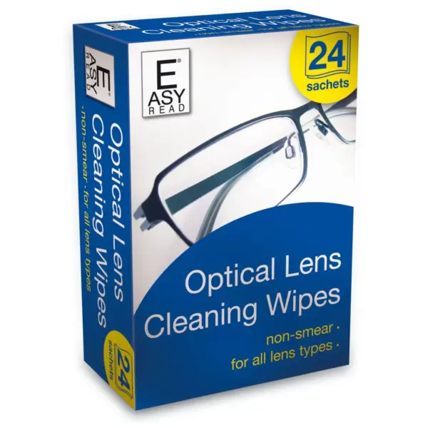 Optical Lens Cleaning Wipes Box of 24