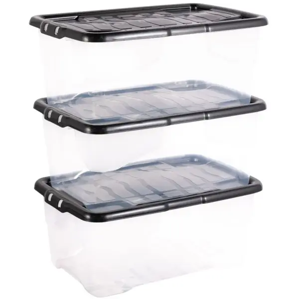 STR0355 Strata Curve Storage Box 42 Litre - Pack of 3