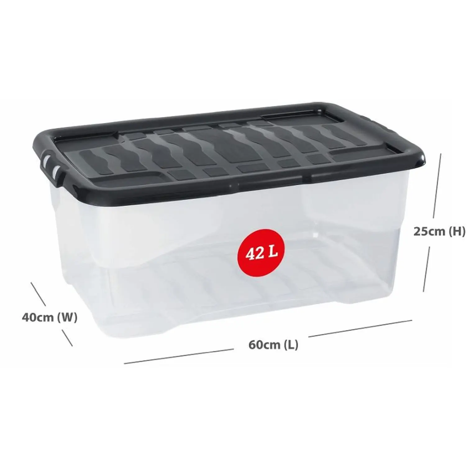 STR0355_1 Strata Curve Storage Box 42 Litre - Pack of 3