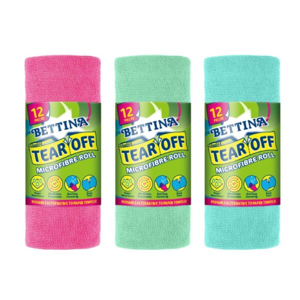 ARX0087 Bettina Tear Off Microfibre Roll 12 Pieces