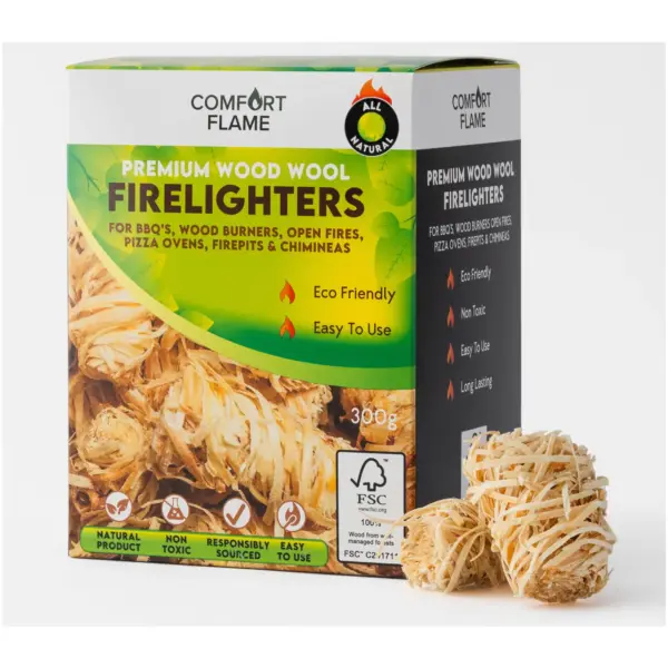 Premium Wood Wool Firelighters 300g
