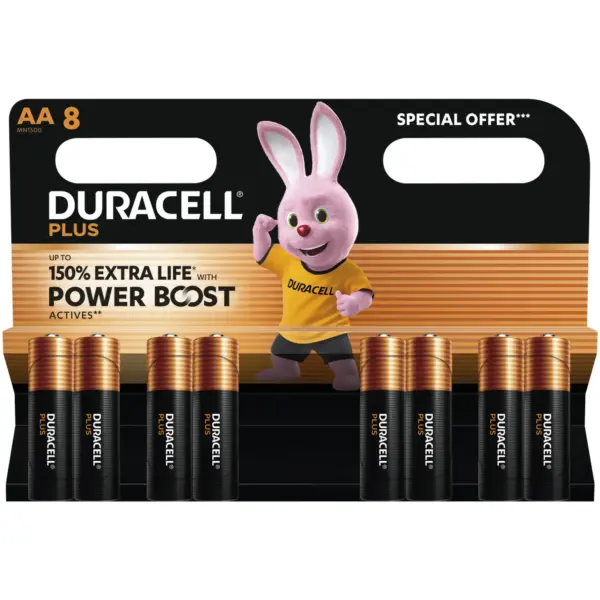 Duracell Plus AA Batteries - Pack of 8