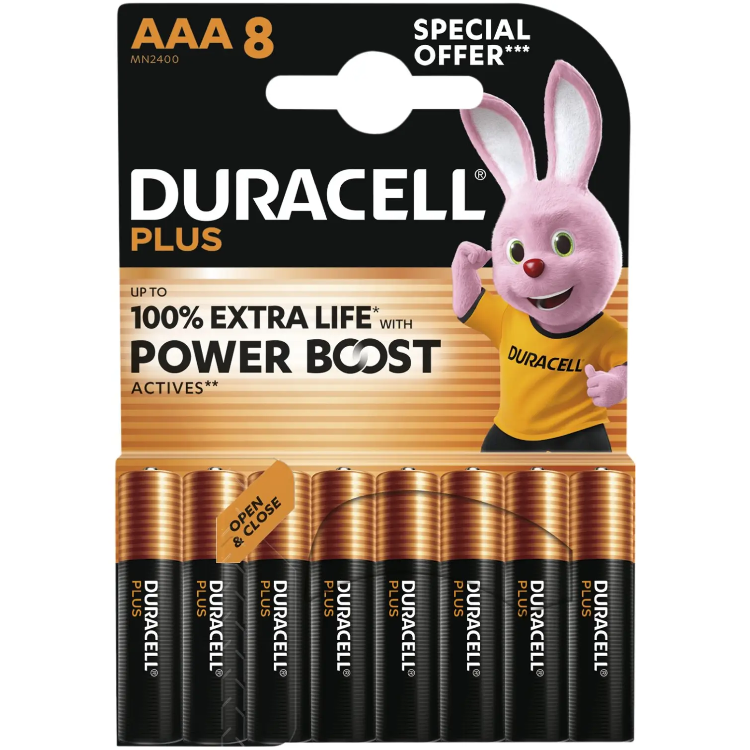 Duracell Plus AAA Batteries - Pack of 8