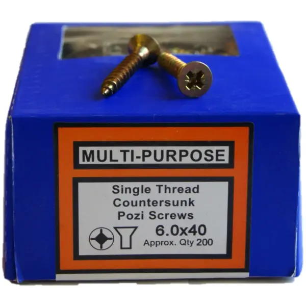 FOR0135 6 x 40mm CSK Head Pozi YZP