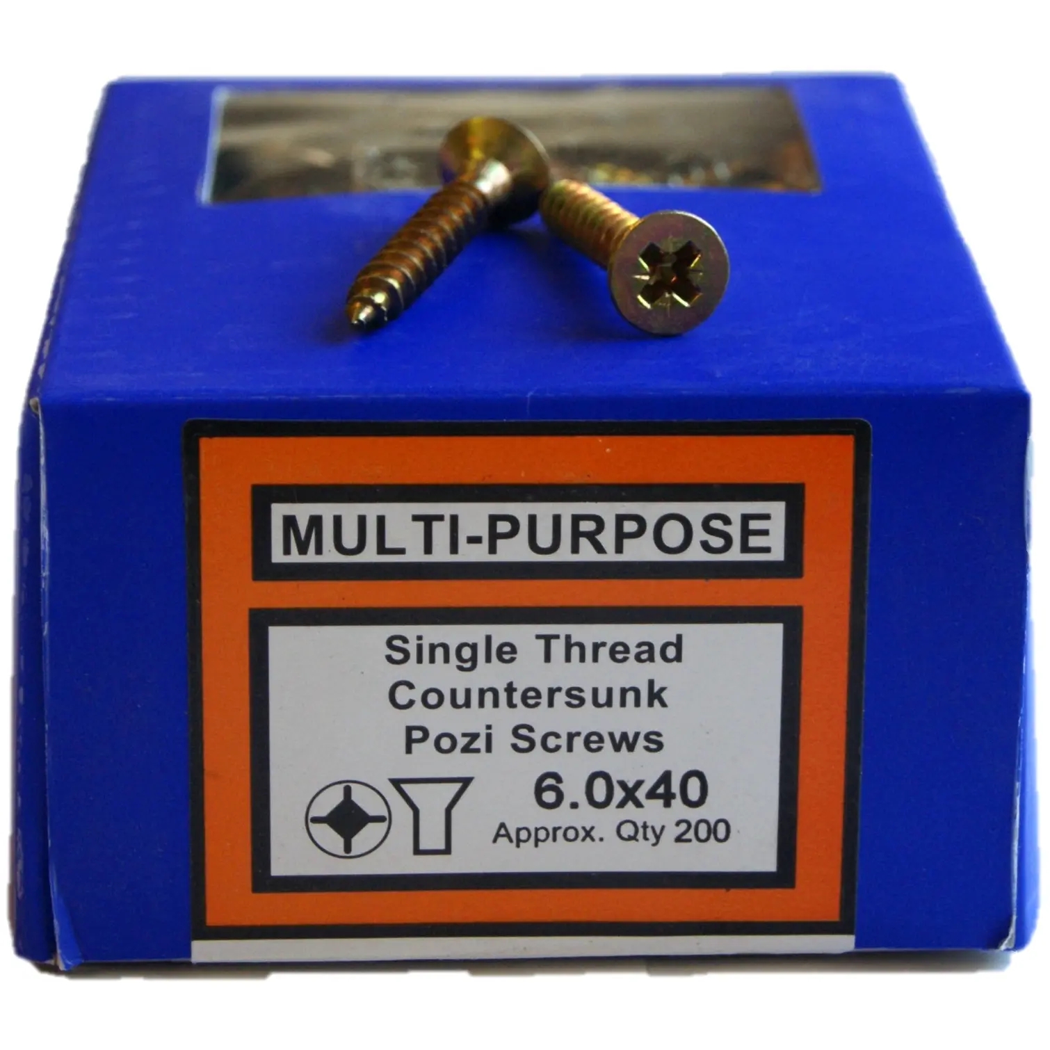 6 x 40mm CSK Head Pozi YZP