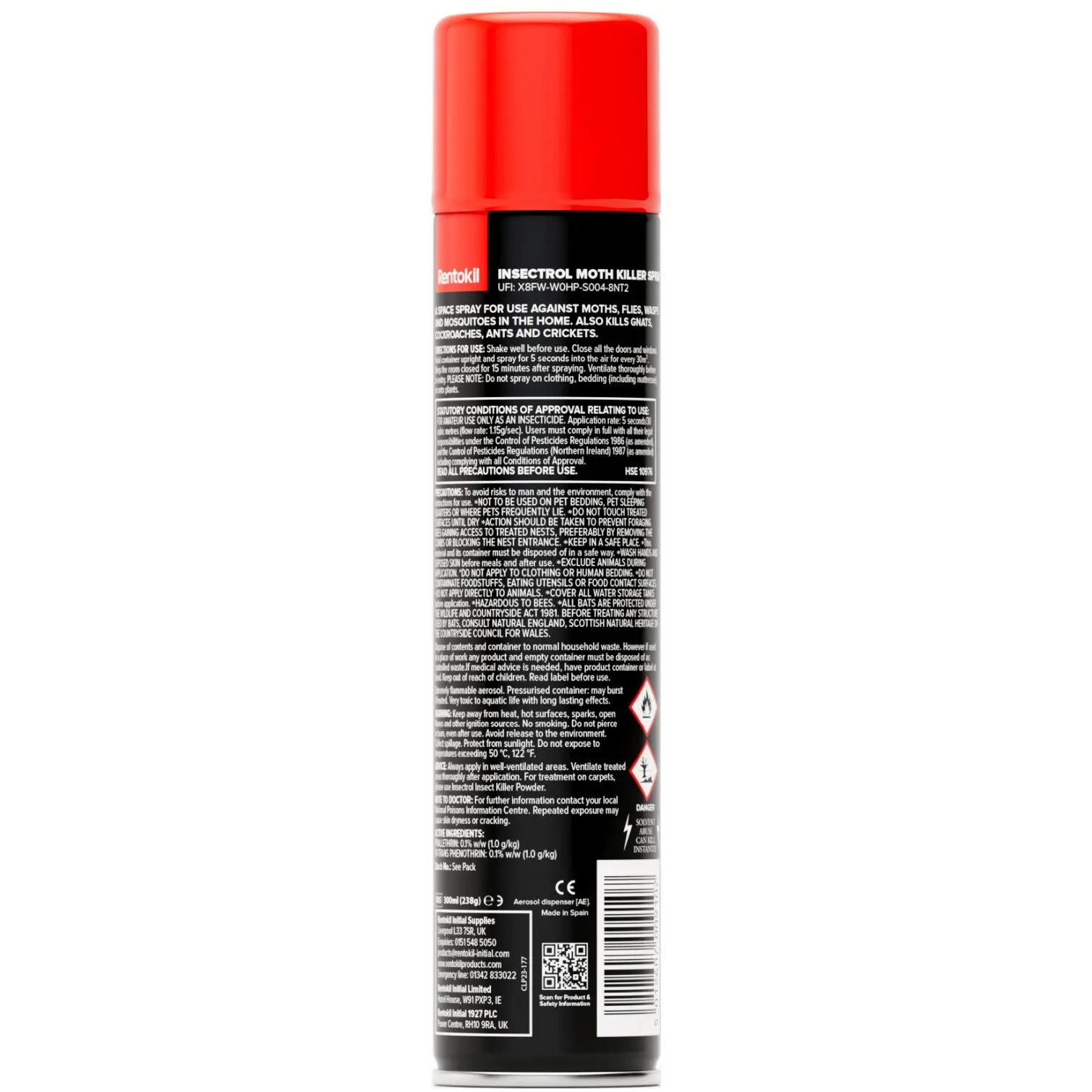 Rentokil Insectrol Moth Killer 300ml