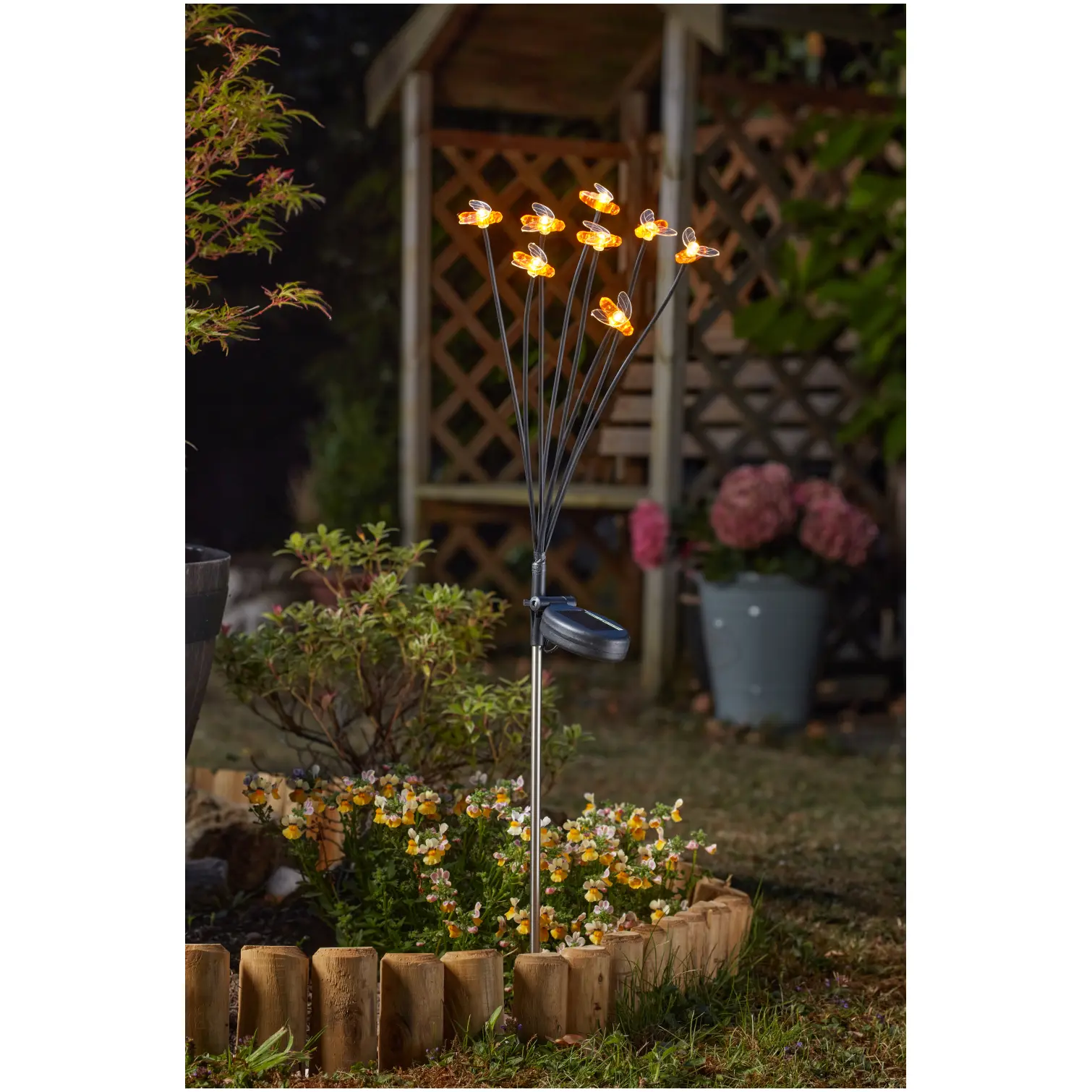 Smart Garden 8 Stem Bee Solar Lights garden wildlife lighting UK