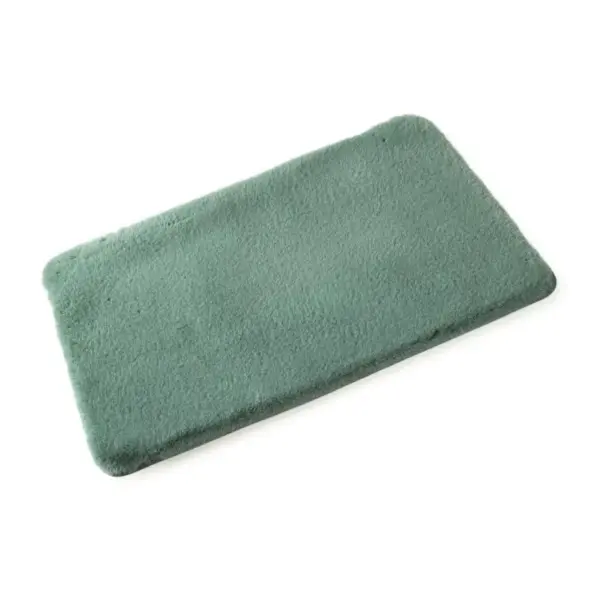 Blue Canyon Montclair Faux Fur Luxury Bath Mat Green 50 x 80cm