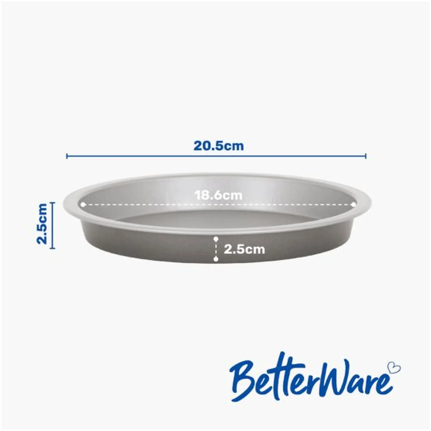 WMP0048_2 Betterware Air Fry Deep Round Dish 2 Pack 20.5cm