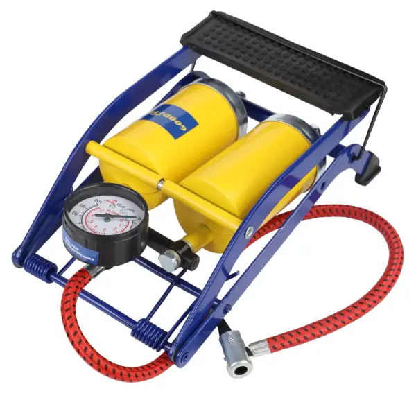 GOODYEAR Double Car Foot Pump & Gauge