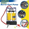 GOODYEAR Double Car Foot Pump & Gauge