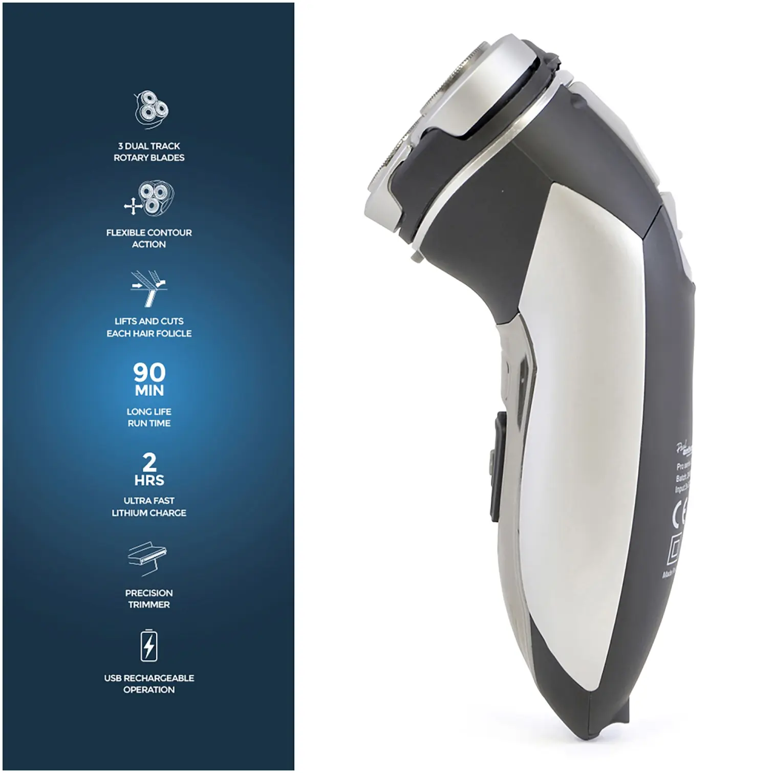 Paul Anthony Pro Rotary Shaver Rechargeable