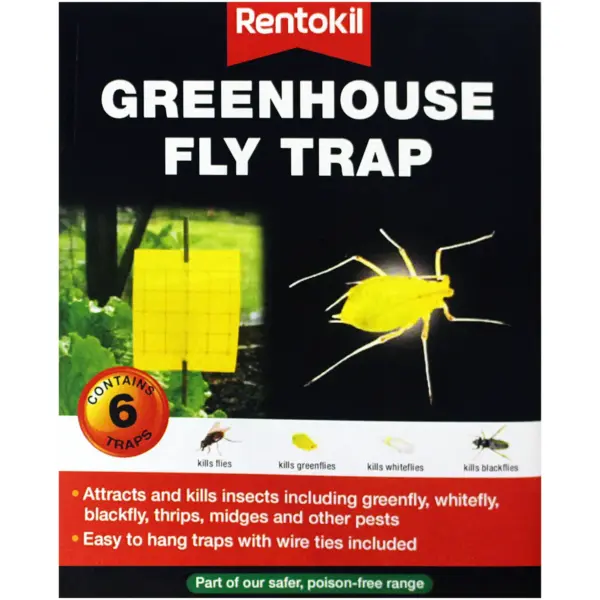 REN0035 Rentokil Greenhouse Fly Trap Box of 6