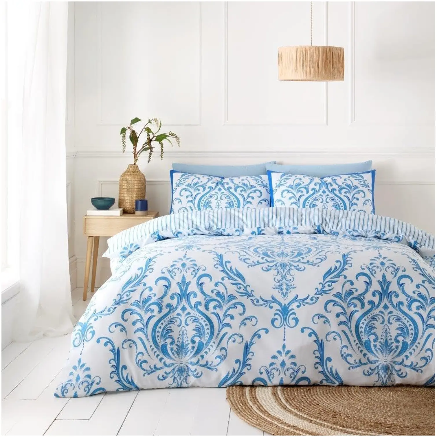 Margaux Blue Double Duvet Set