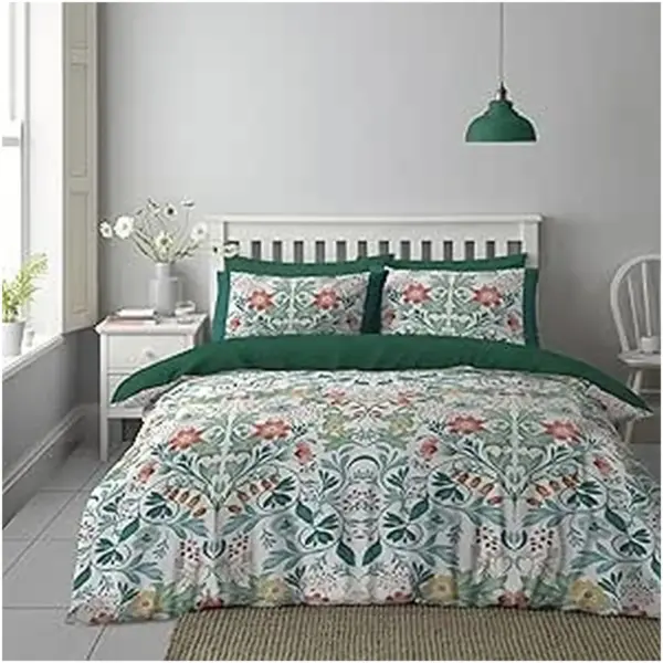 AND8134 Nest & Rest Flossy Floral Damask Single Duvet Set