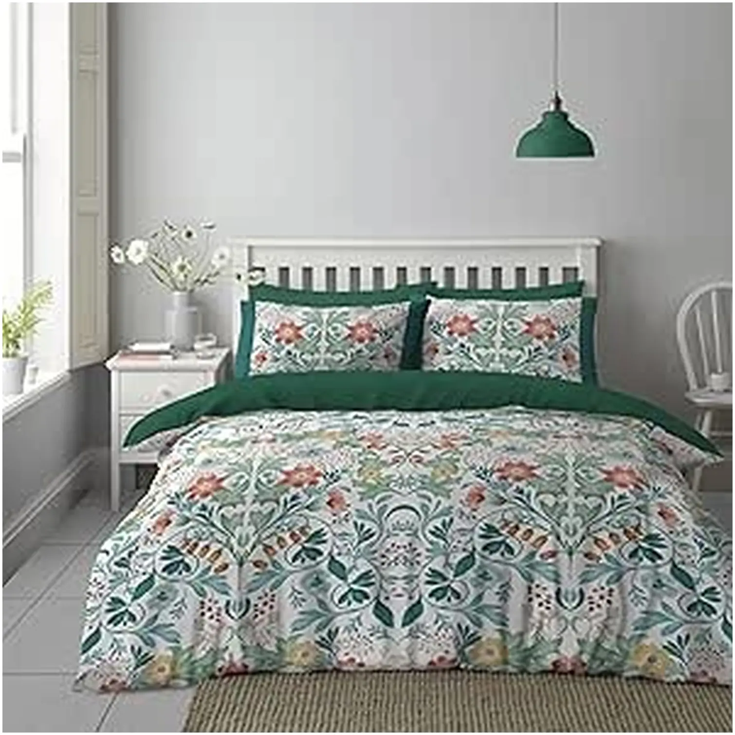 Nest & Rest Flossy Floral Damask Single Duvet Set