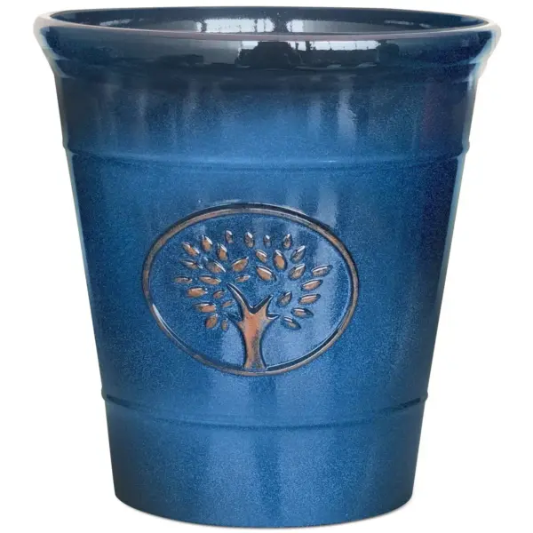 Creekwood Blenheim Houseplant Pot 22cm Blue