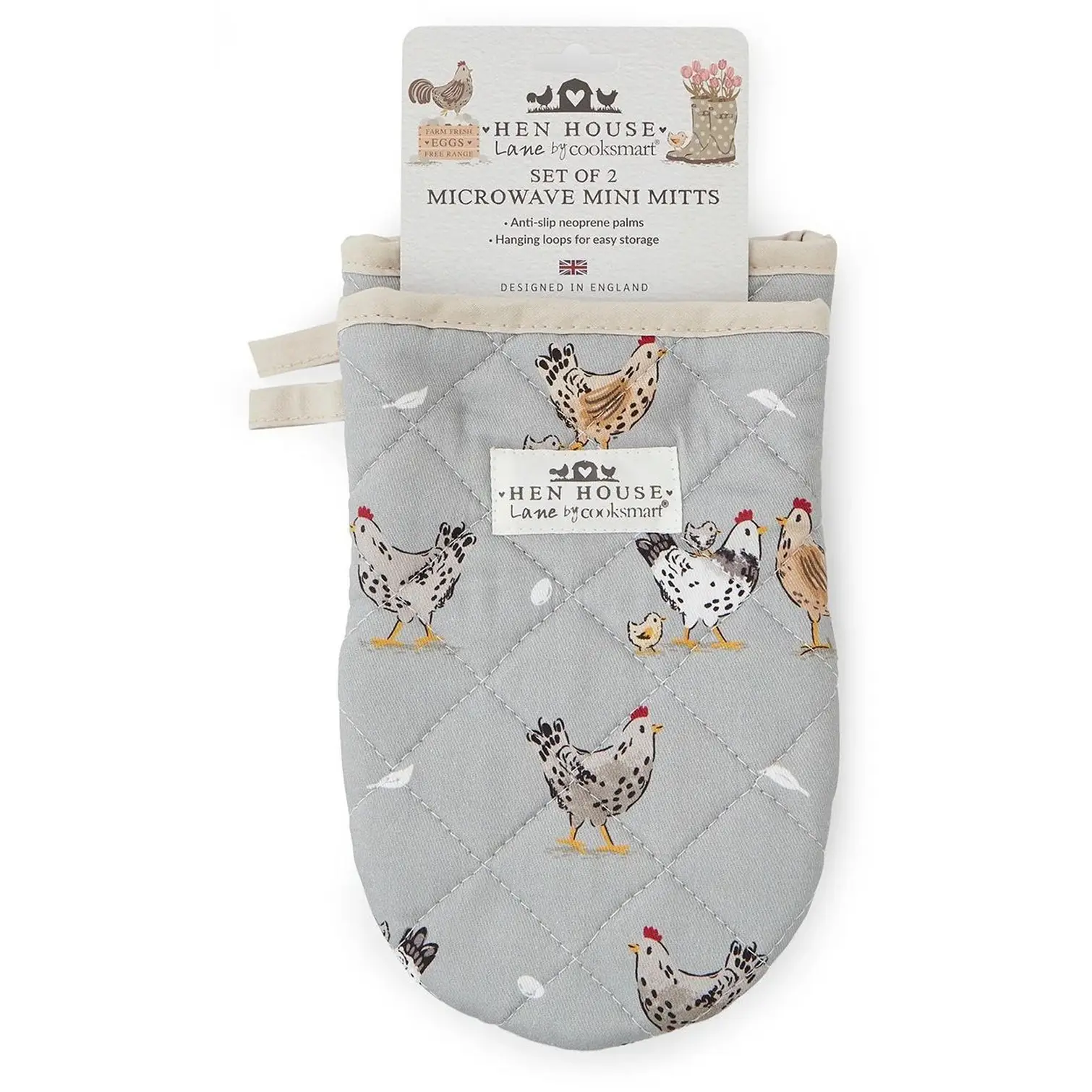 CLI0199 Cooksmart Hen House Lane Microwave Mini Mitts