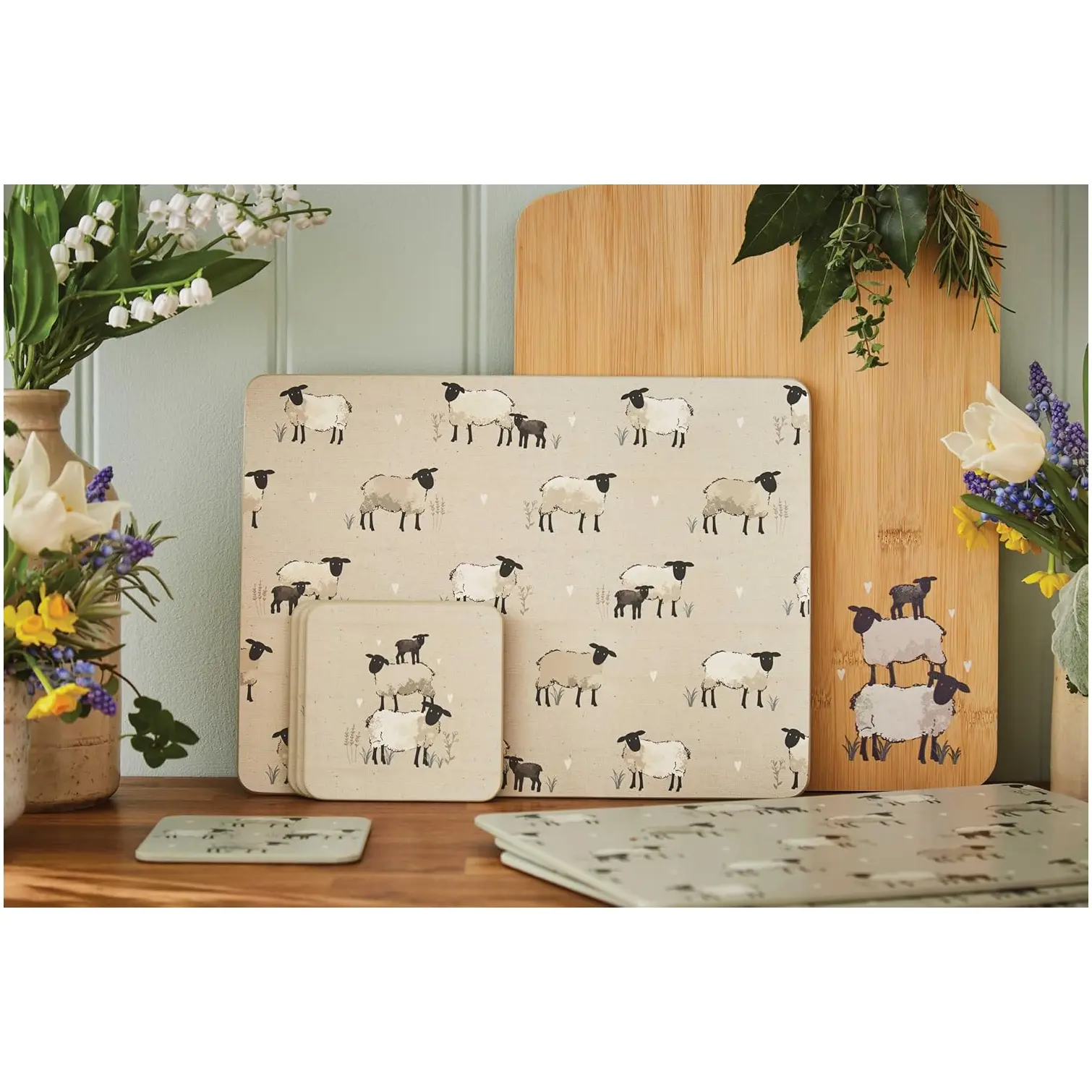 CLI0246_3 Cooksmart Highland Sheep Placemats Pack of 4