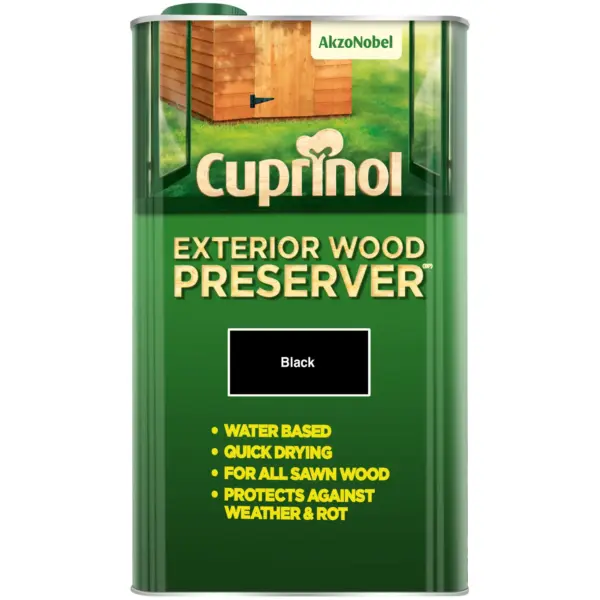 Cuprinol Exterior Wood Preserver Black 5 Litres