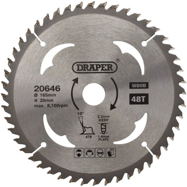 Draper Circular Saw Blade 48T 165mm