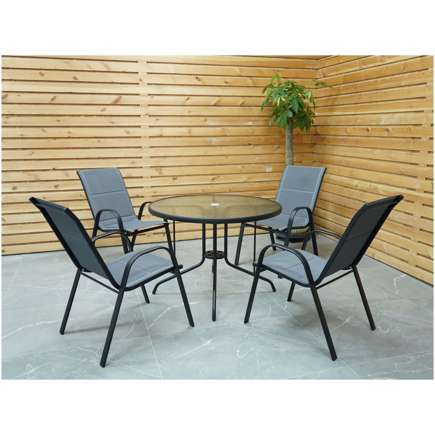 Milan 5pce Patio Set Air Textoline